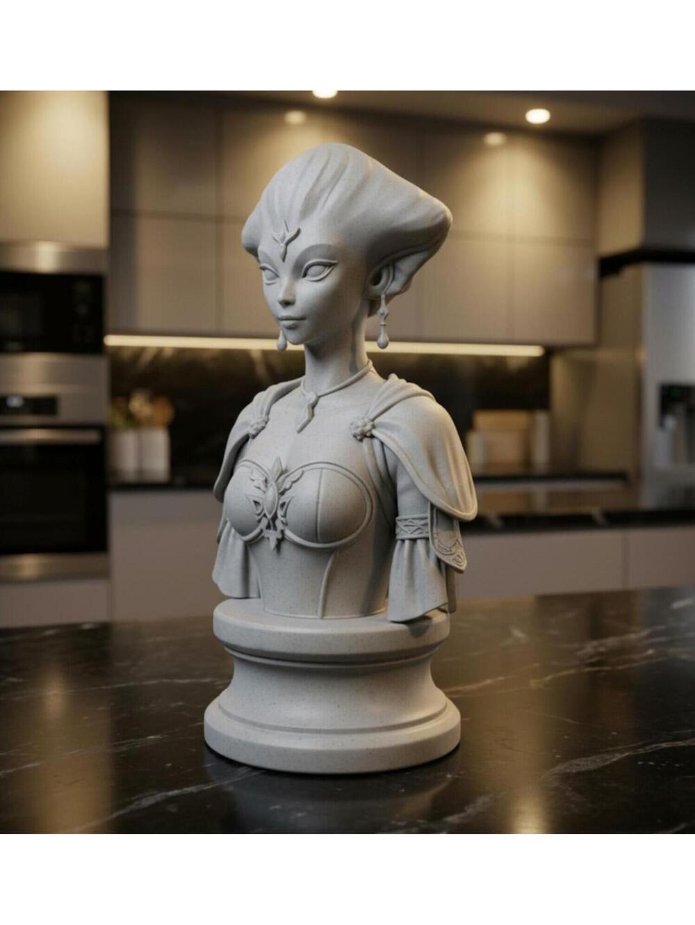 Princess Ruto Bust - Legend of Zelda Statue - Gift for Gamer - Dad Gift Idea